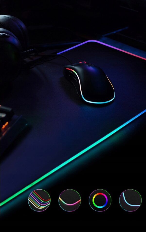 PODKŁADKA POD MYSZKĘ RGB LED GAMINGOWA DUŻA SZEROKA XMASTER XXL - obrazek 10