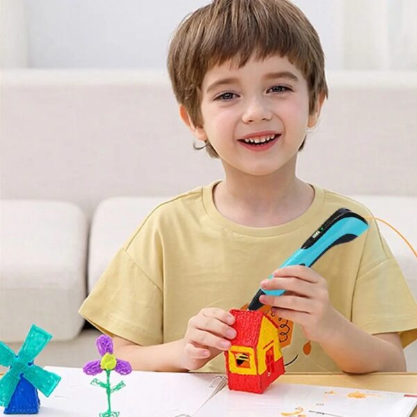 DRUKARKA DŁUGOPIS 3D PEN ZESTAW DLA DZIECI SZABLONY + WKŁADY 50M v2024 - obrazek 9