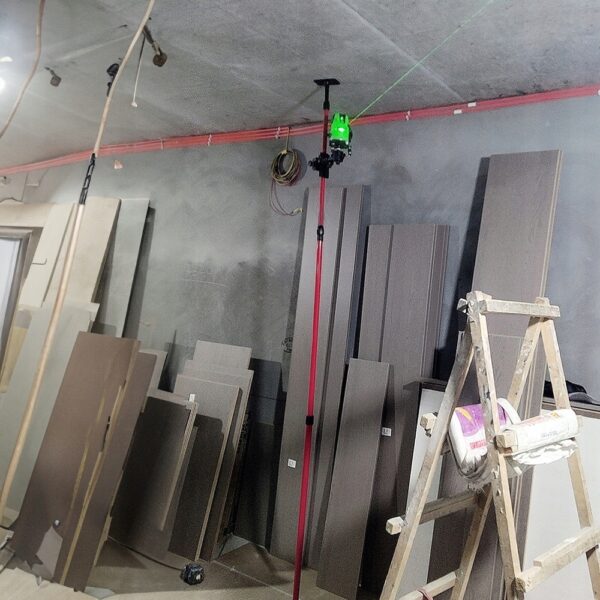 Tyczka teleskopowa statyw rozporowy kolumna do lasera poziomicy 300CM - obrazek 10
