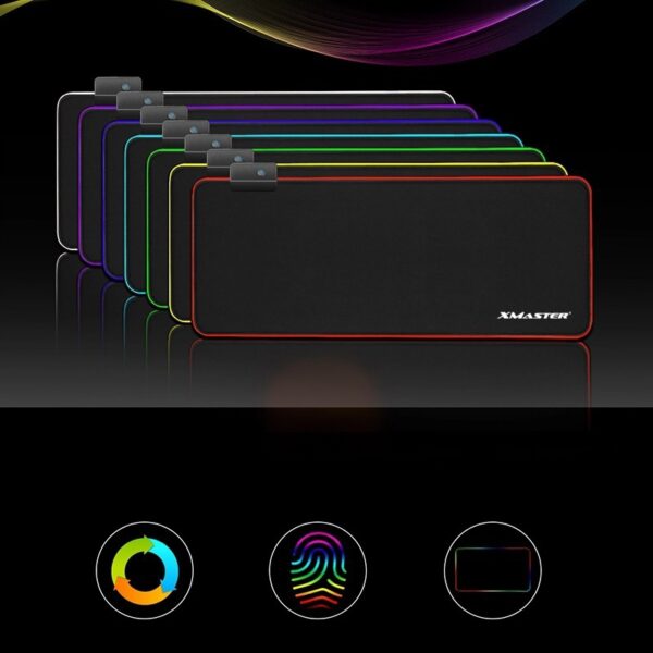 PODKŁADKA POD MYSZKĘ RGB LED GAMINGOWA DUŻA SZEROKA XMASTER XXL - obrazek 6