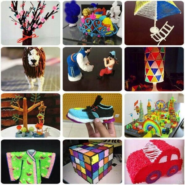 DRUKARKA DŁUGOPIS 3D PEN ZESTAW DLA DZIECI SZABLONY + WKŁADY 50M v2024 - obrazek 14