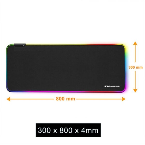 PODKŁADKA POD MYSZKĘ RGB LED GAMINGOWA DUŻA SZEROKA XMASTER XXL - obrazek 12
