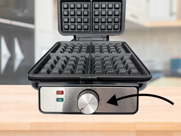 MOCNA GOFROWNICA 4 GOFRY REGULACJA TEMPERATURY TERMOSTAT SOLIDNA 1500W - obrazek 6