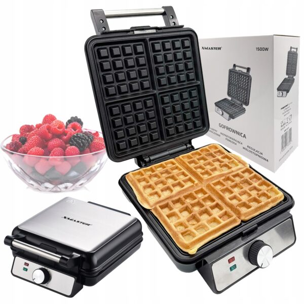 MOCNA GOFROWNICA 4 GOFRY REGULACJA TEMPERATURY TERMOSTAT SOLIDNA 1500W - obrazek 9