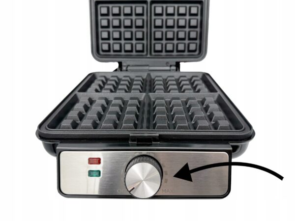 MOCNA GOFROWNICA 4 GOFRY REGULACJA TEMPERATURY TERMOSTAT SOLIDNA 1500W - obrazek 5