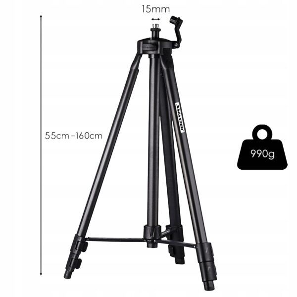 STATYW TRÓJNÓG DO LASERA KRZYŻOWEGO POZIOMICY TRIPOD LIBELLA+ADAPTER 160CM - obrazek 3